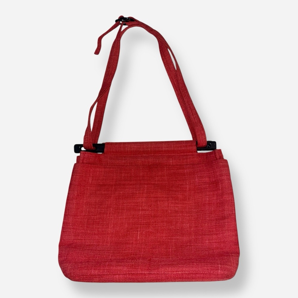 Vintage Toby Weston Tapestry‎ Handbag Knitting Tote Purse Red